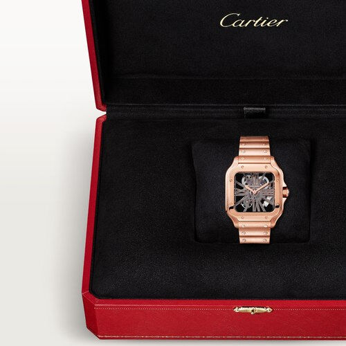 Cartier Santos de Cartier Large Manual Skeleton 40 mm Rose Gold